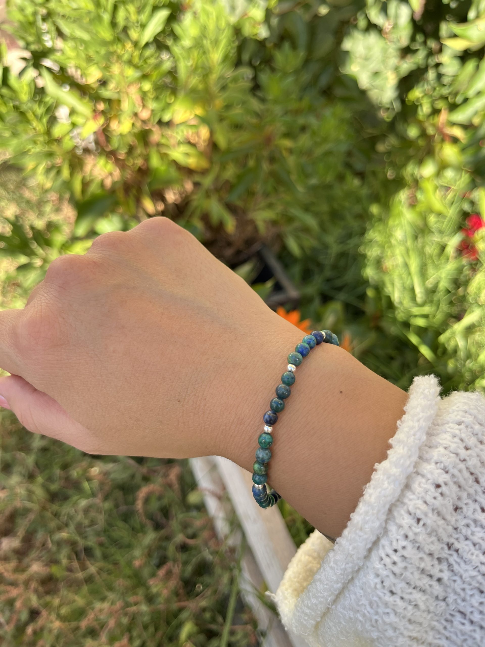 Pulsera de Azurita en Plata 925 – Unisex