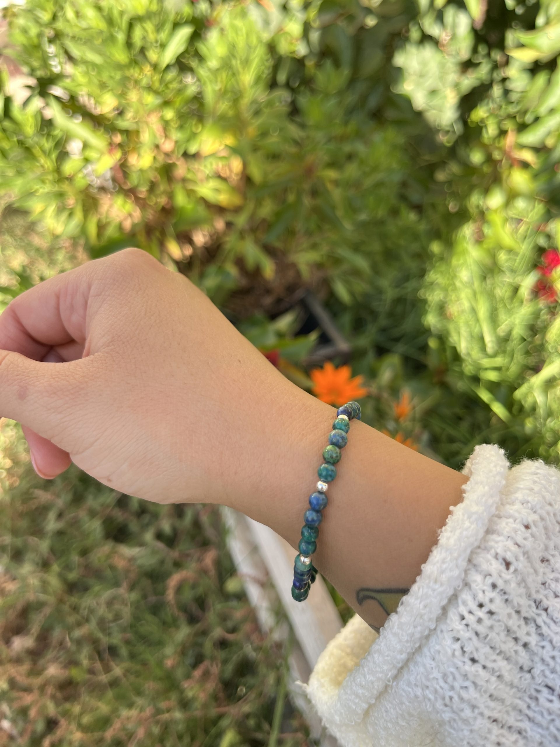 Pulsera de Azurita en Plata 925 – Unisex - Imagen 2