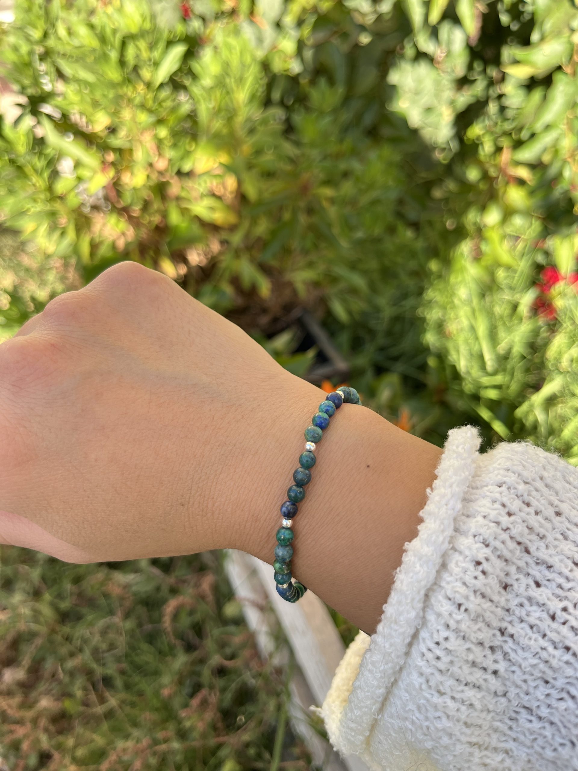 Pulsera de Azurita en Plata 925 – Unisex - Imagen 3