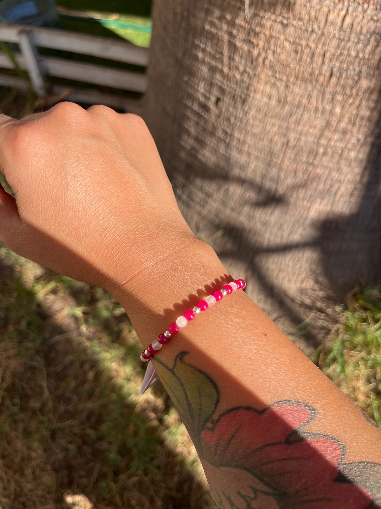 Pulsera de Cuarzo Rosado, Rubí y Plata 925 – Amor, Energía y Elegancia 💎 - Imagen 3