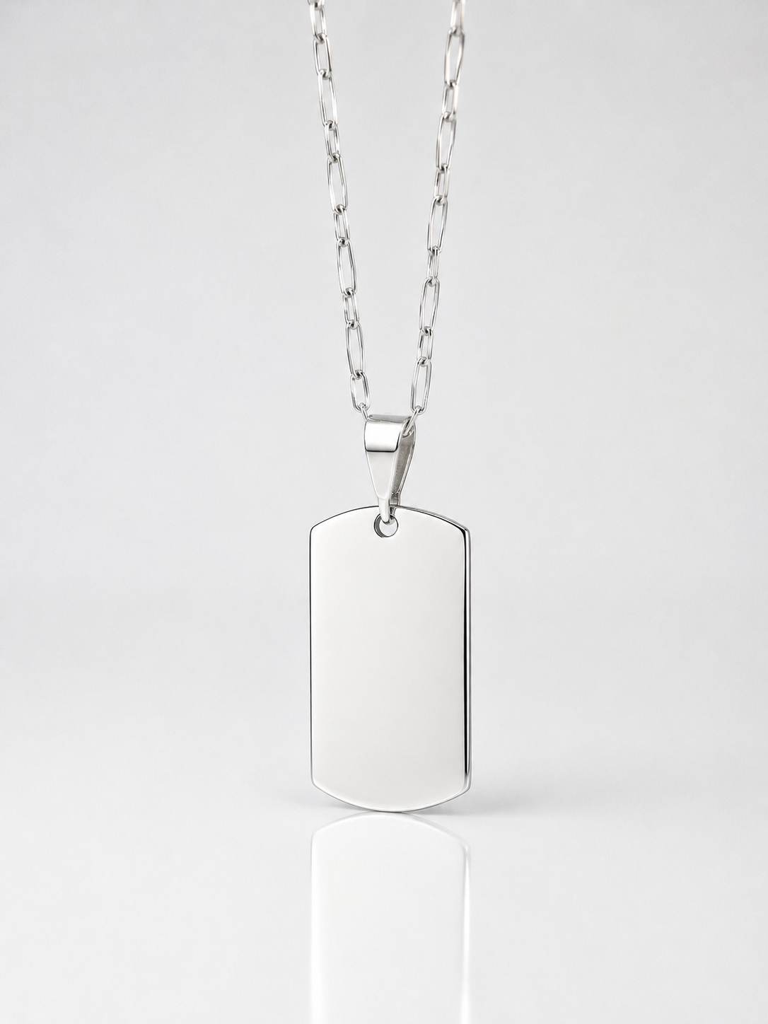 Placa Rectangular Personalizable 29 x 17 mm en Plata 925 Italiana