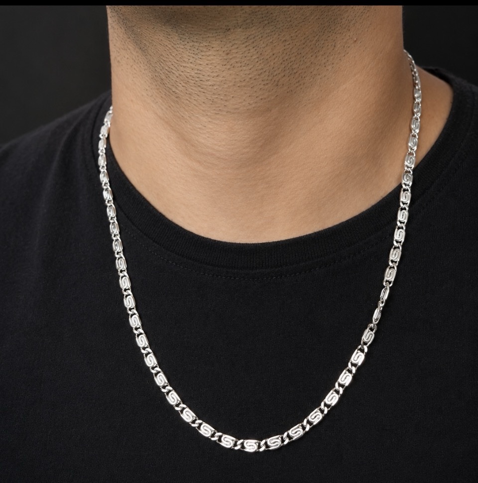 Cadena Caracol plata 925 Italiana. 60cm. 💎