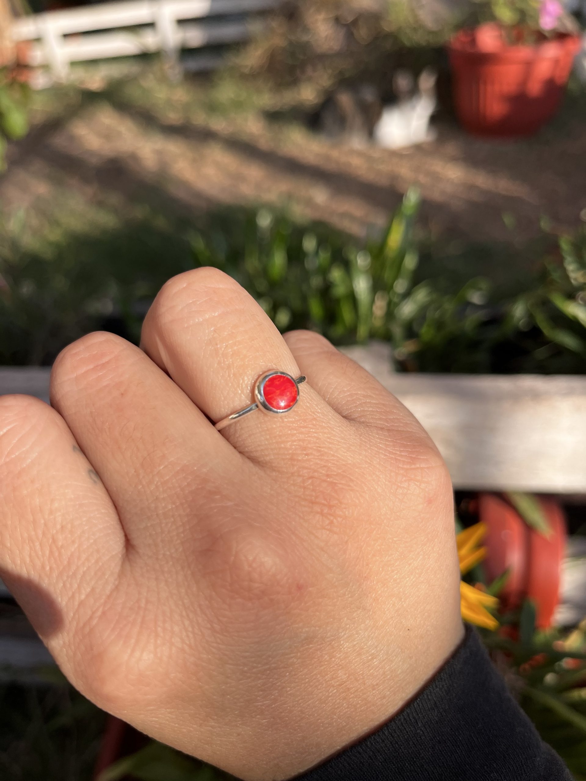Anillo de Plata 925 con Jaspe rojo ❤️ - Imagen 3