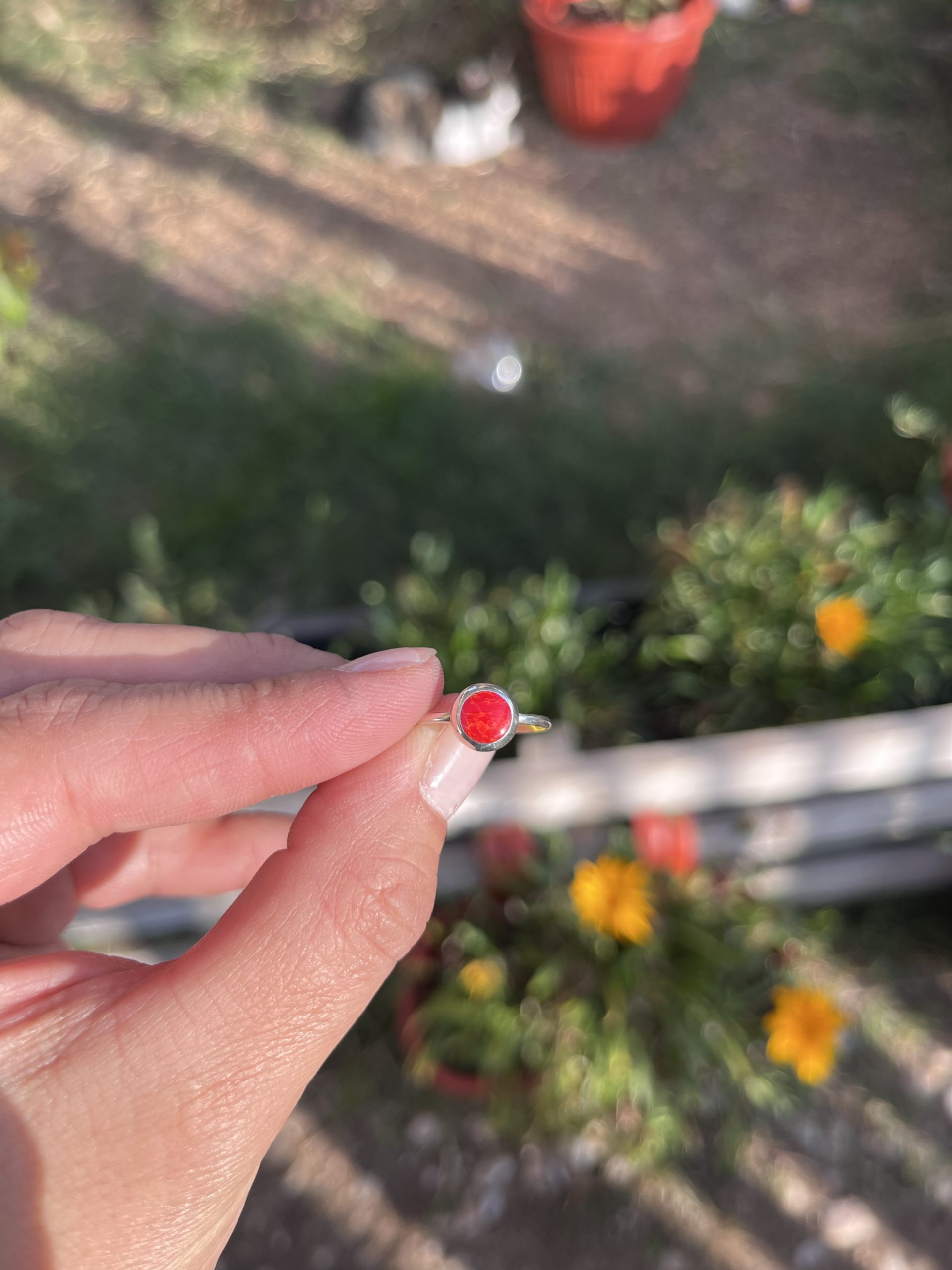 Anillo de Plata 925 con Jaspe rojo ❤️ - Imagen 2
